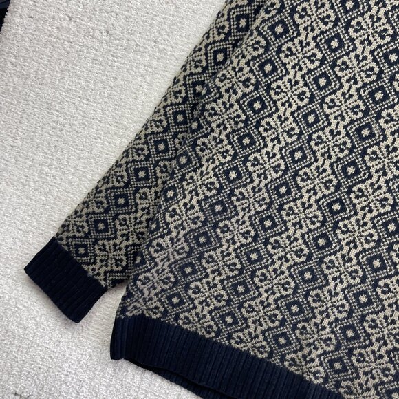 Vintage 90s Pierre Cardin Knit Sweater Mens M Psychedelic Geometric AOP Black - Picture 3 of 10